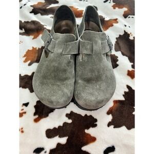 Birkenstock London Suede Leather Green Size 42 Women's US 11 EUC